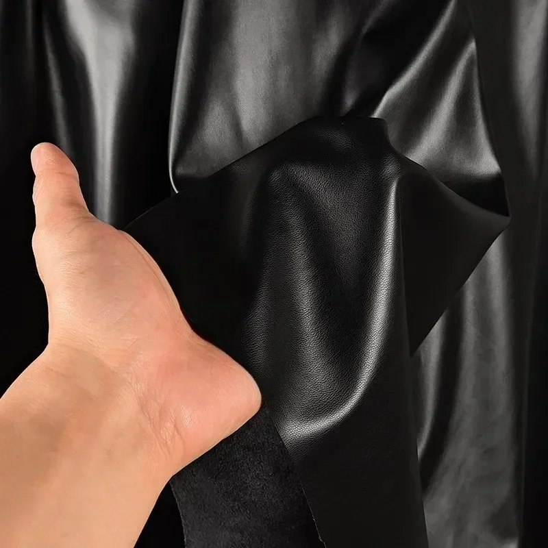 Home Textiles Wholesale - Wildleder-PU-Leder-Stoff Schwarz Weich Seidig Elastisches Leder