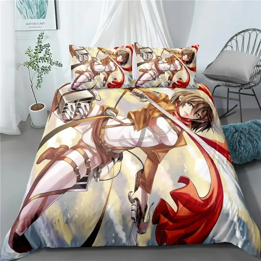 Linen Duvet Cover - Modische Anime Attack on Titan Heimtextilien