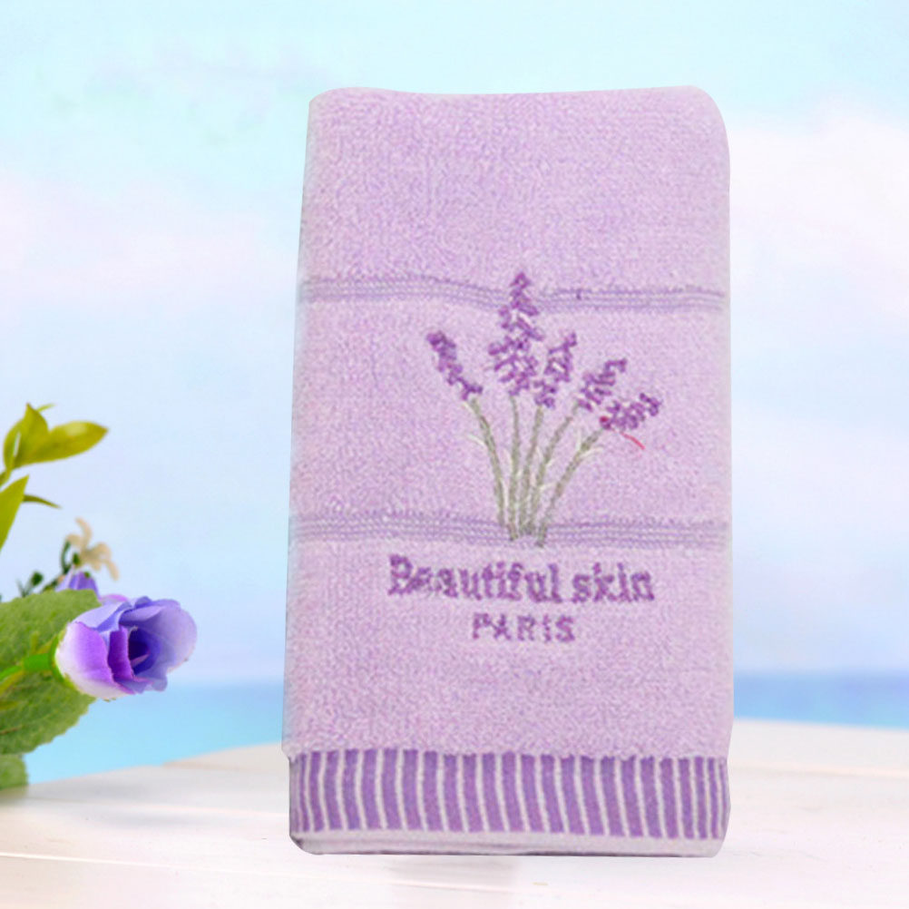 Home Textiles Towel Set - Lavendelfarbene Baumwollhandtücher, violett, weich, trocken, für