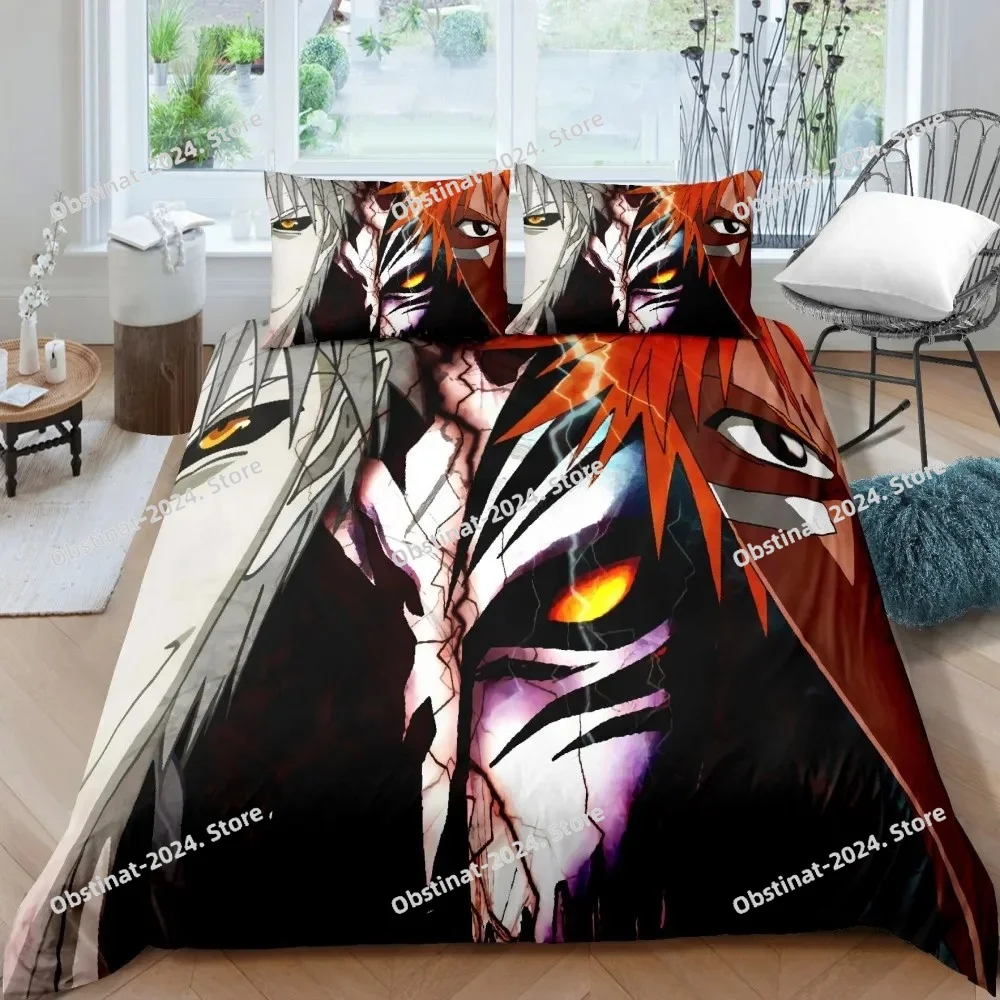 Linen Duvet Cover - 3D Bleach Kurosaki Ichigo Bettwäsche-Set, bedruckt