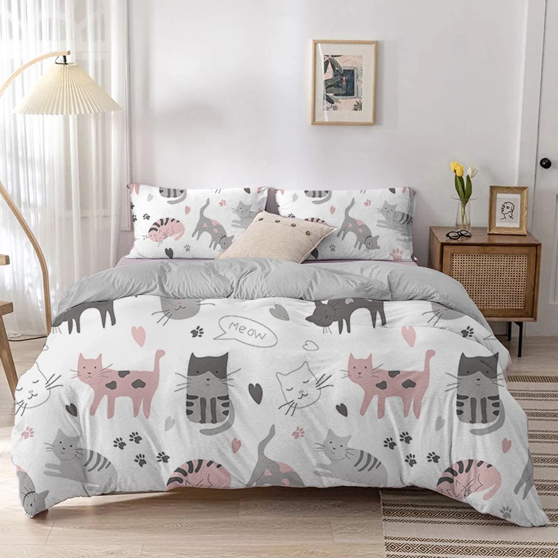 Cartoon Katze Bettbezug-set Ca – Linen Duvet Cover Bewertung und Preis