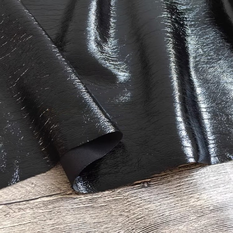 Reine schwarze Textur, PU-Lede – Home Textiles Wholesale Bewertung und Preis