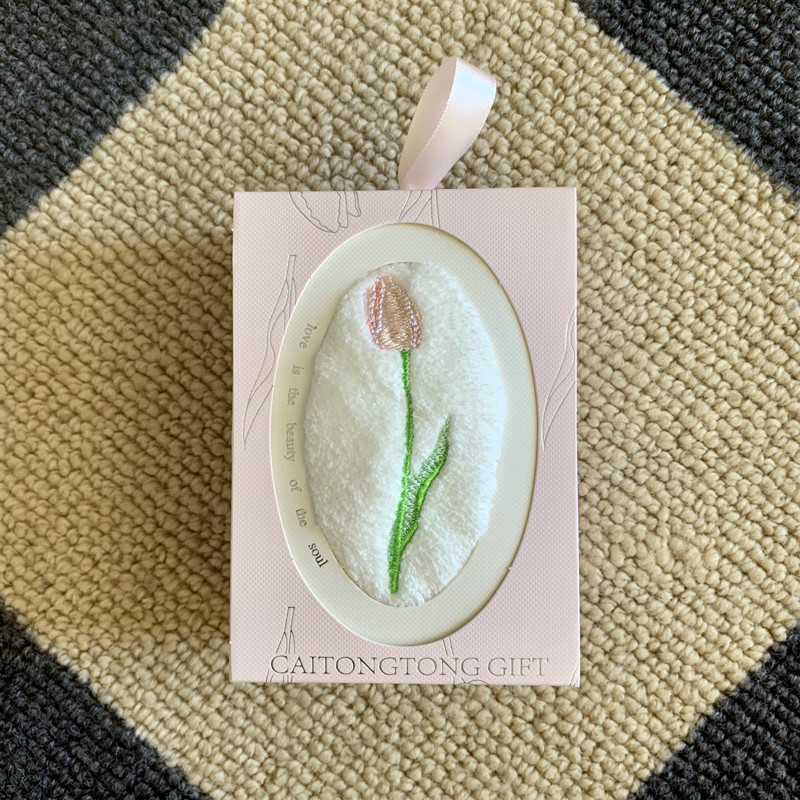 Besticktes Tulpen-Handtuch Qua – Home Textiles Towel Set Bewertung und Preis