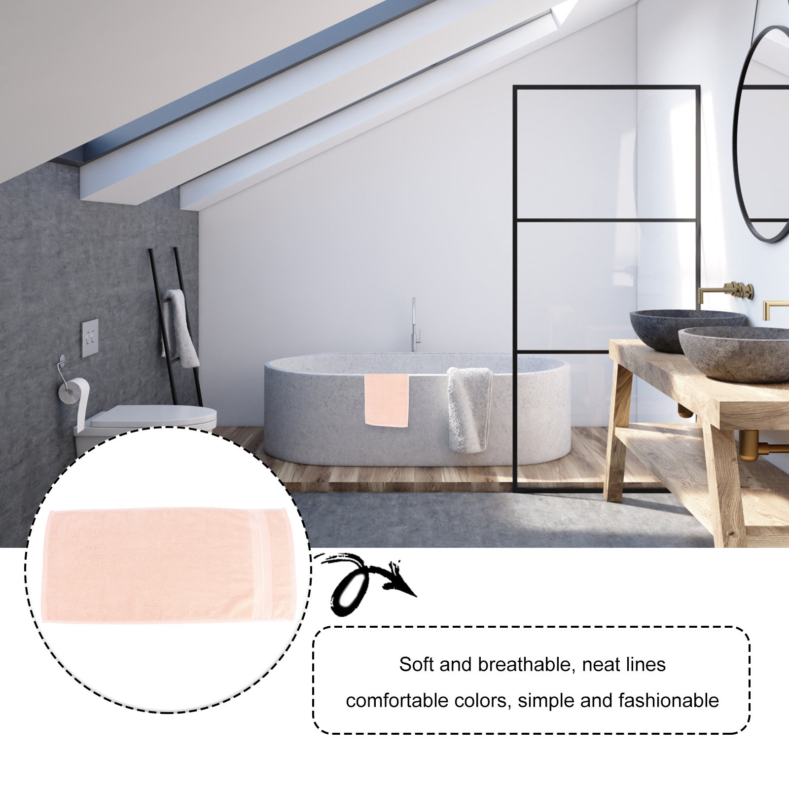 1 Stück Baumwoll-Gesichtstuch  – Home Textiles Towel Set Bewertung und Preis