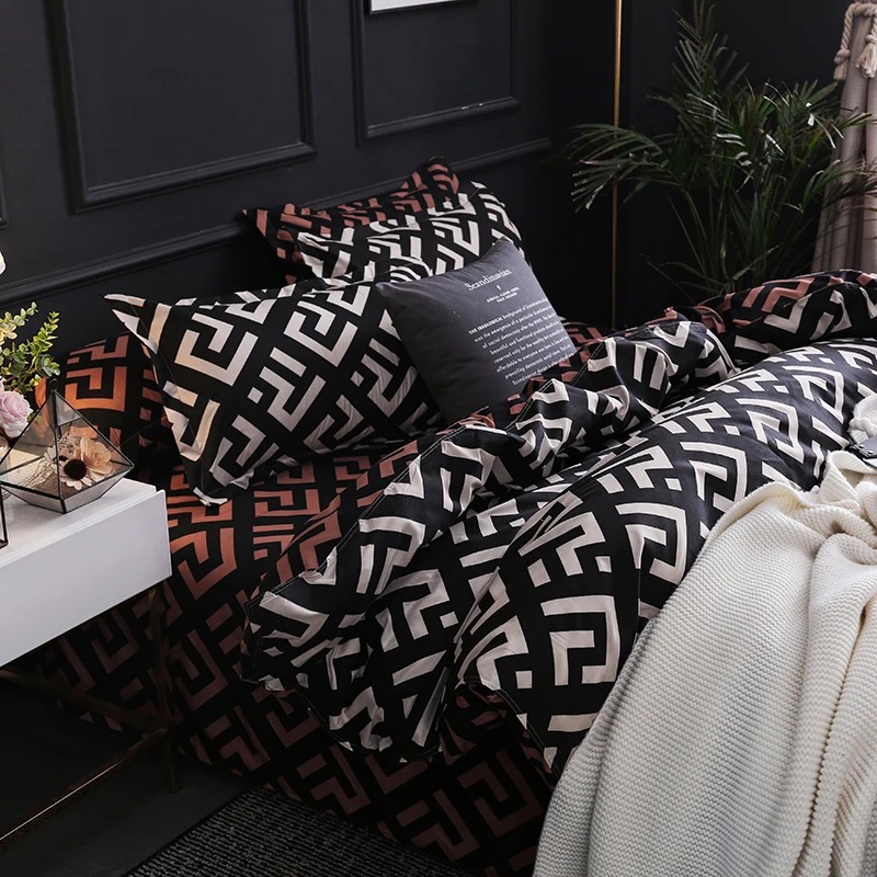 Luxus schwarze Bettwäsche Bett – Linen Duvet Cover Bewertung und Preis